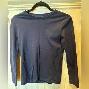 AMAZON ESSENTIALS Size Youth Large Black Cotton Long Sleeve Tee Shirt